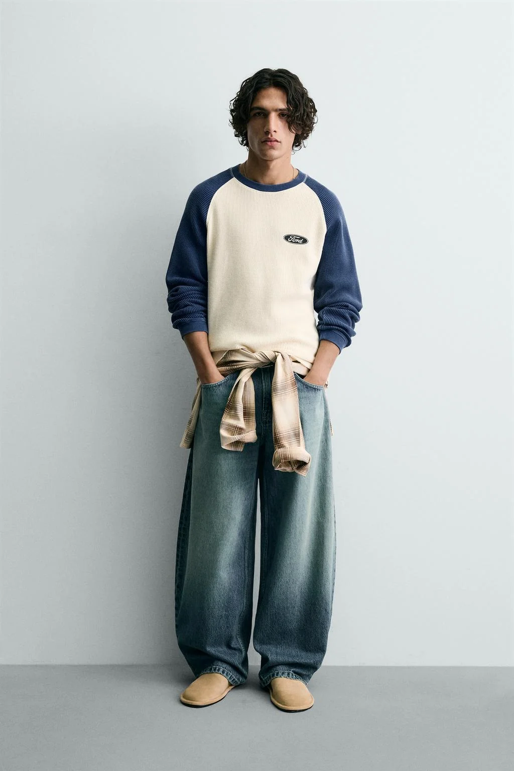 Футболка вафельного плетения с блоками цветов Ford © — Форд