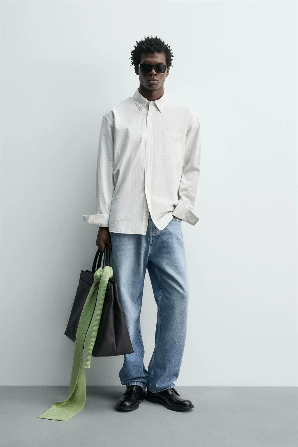 Рубашка из поплина в клетку