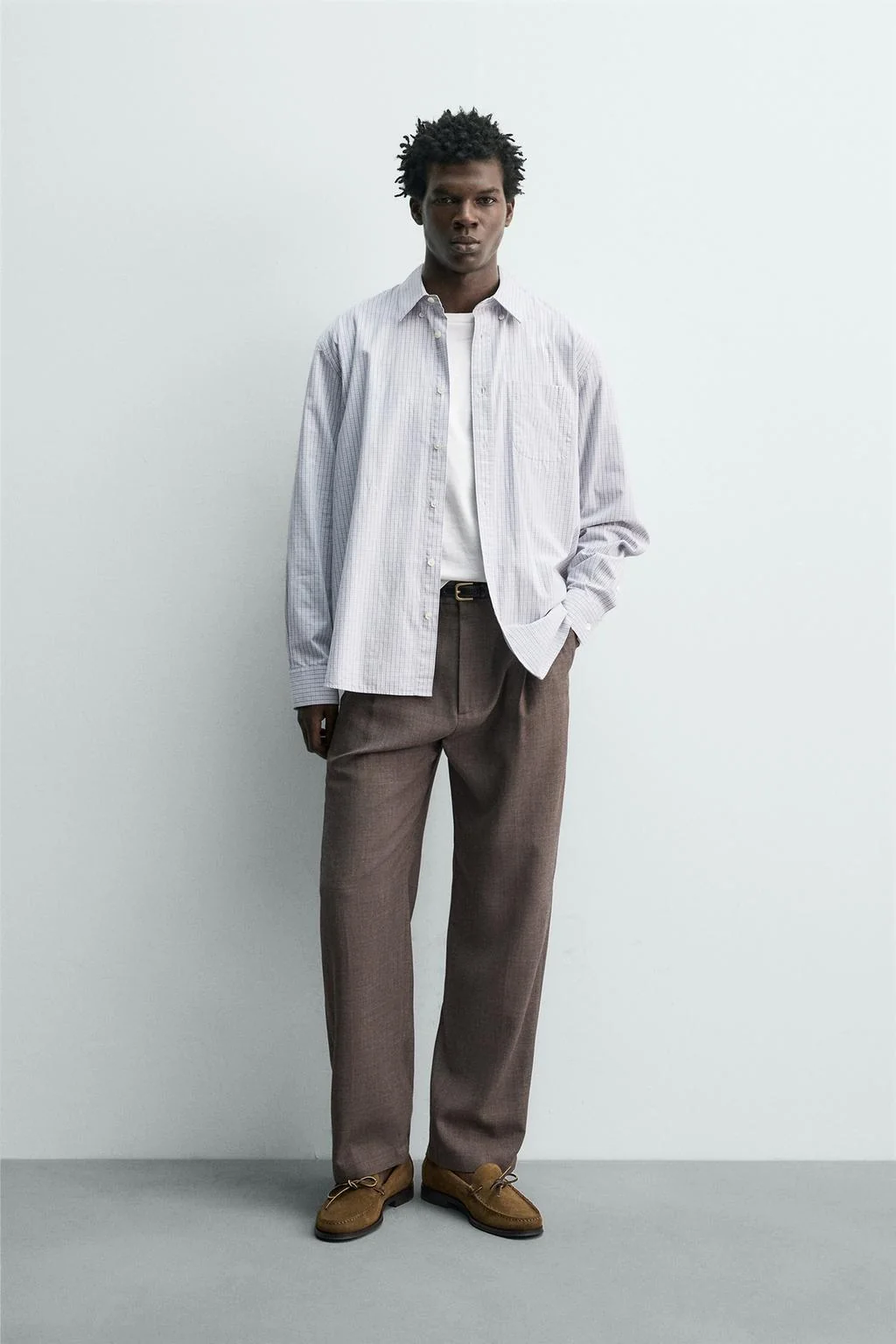 Рубашка из поплина в клетку