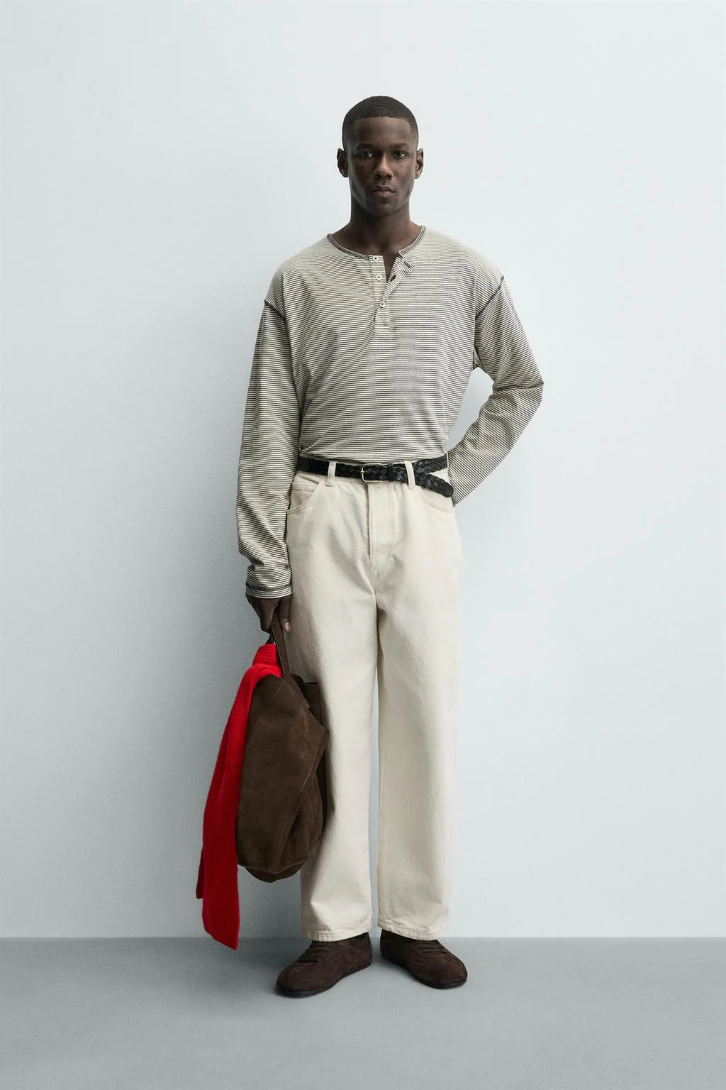 Футболка хенли в полоску — Хенли