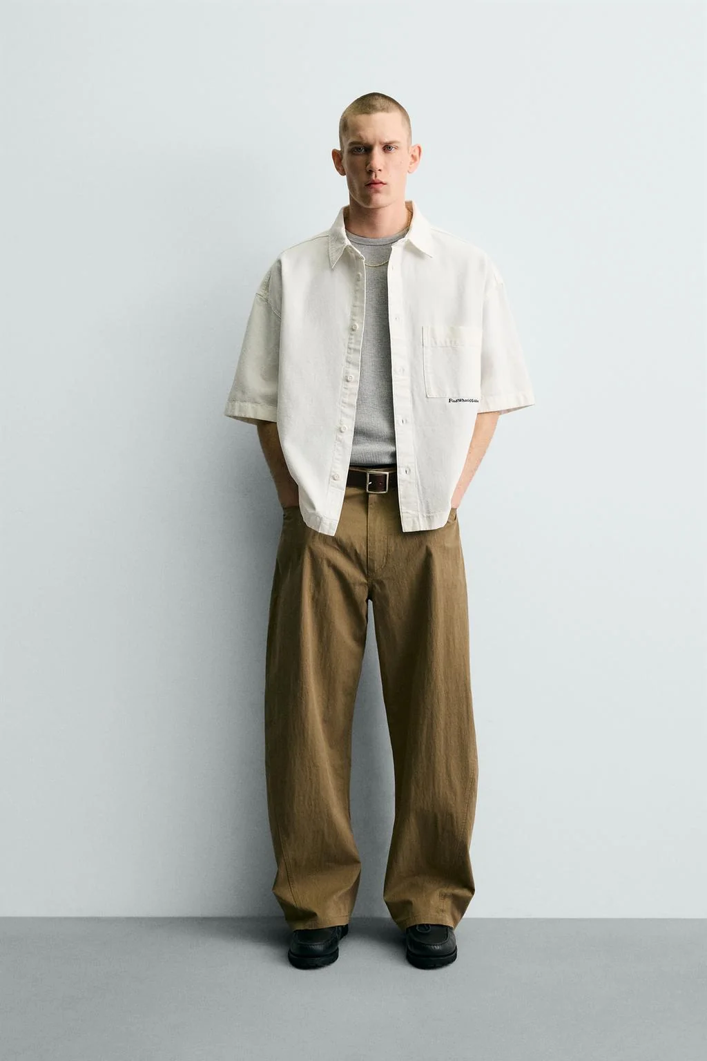 Рубашка свободного кроя с принтом для гольфа