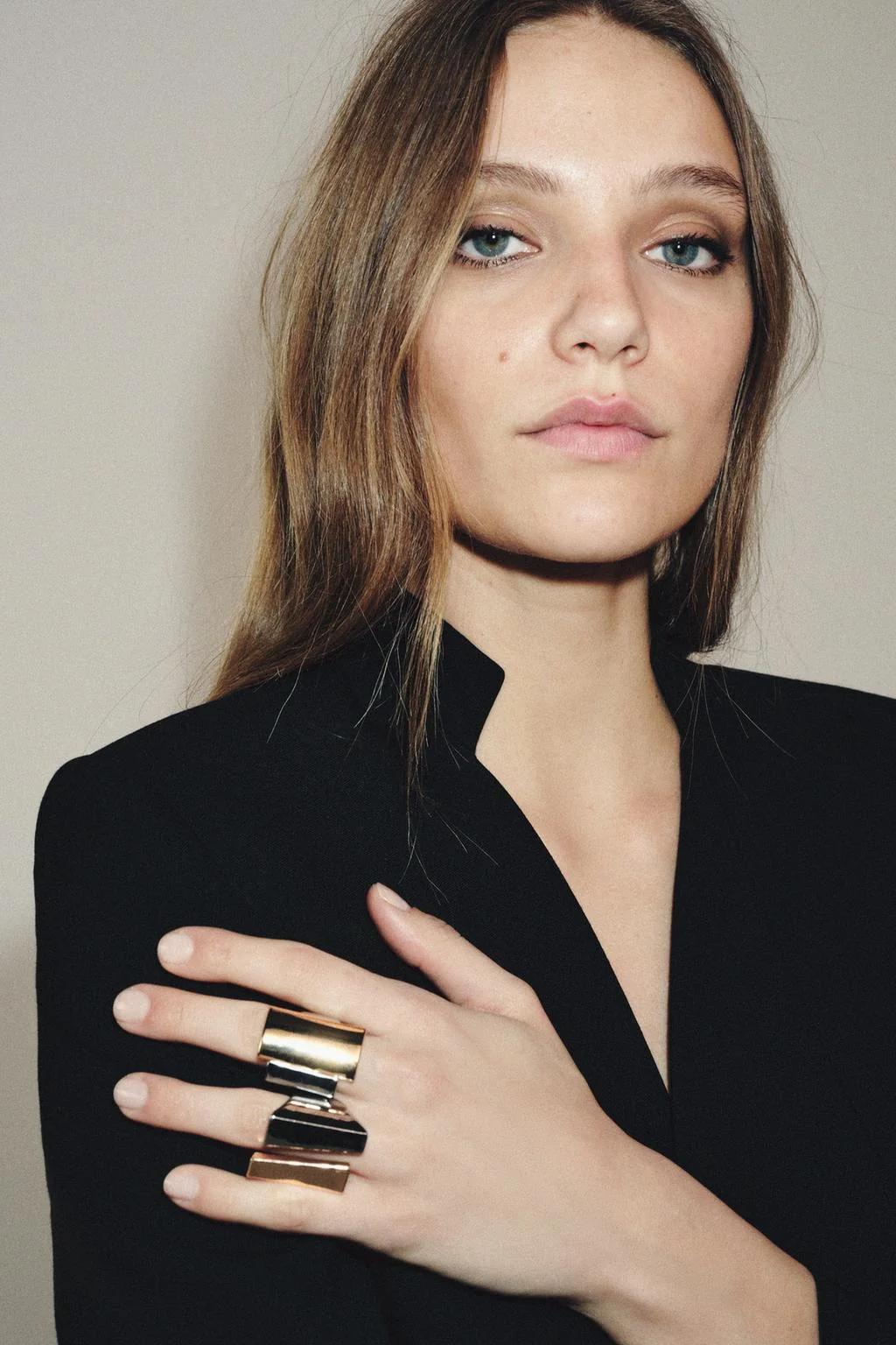 Набор комбинированных металлических колец