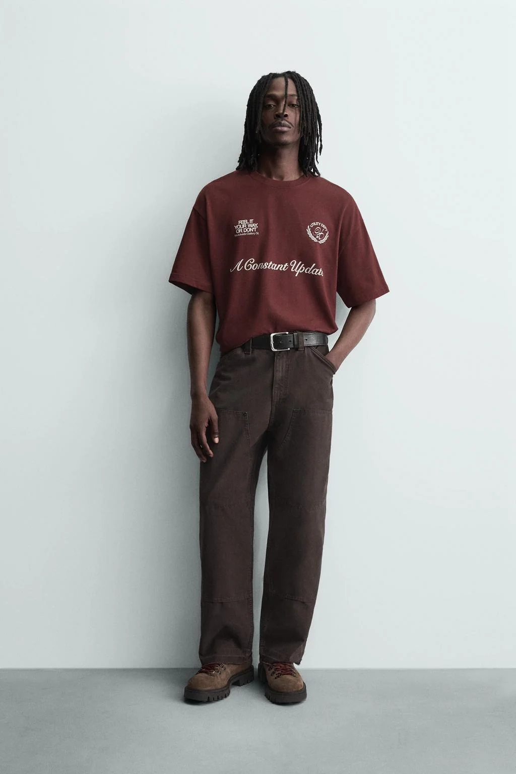 Футболка с контрастным принтом