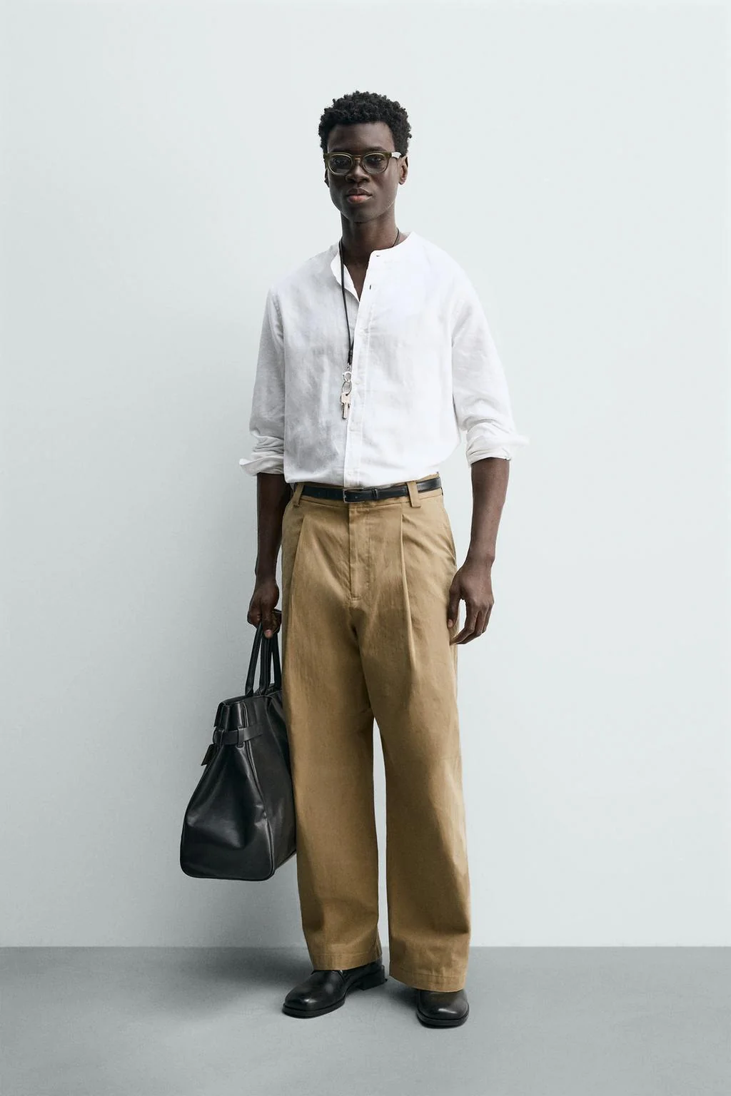 Брюки бочонок со складками