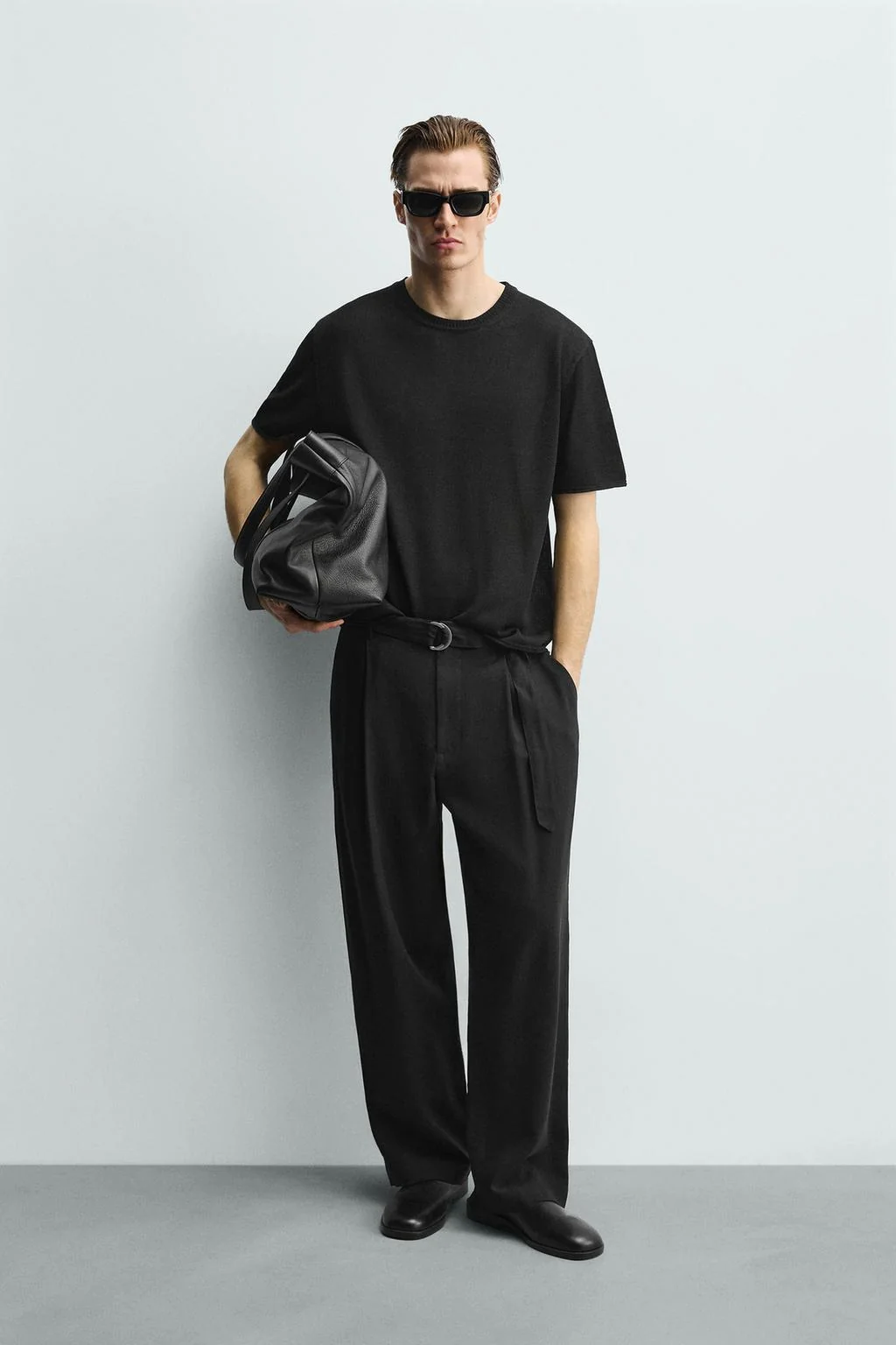 Футболка из вискозы с трикотажным плетением — KNITWEAR