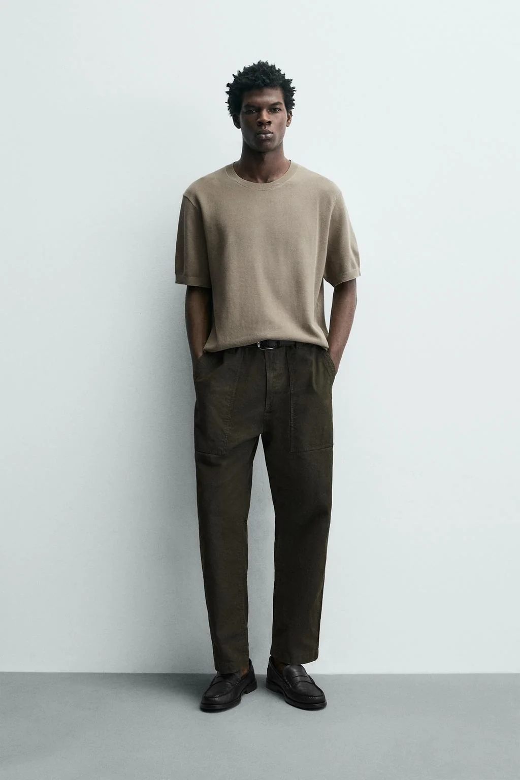 Футболка свободного кроя с трикотажным плетением — KNITWEAR