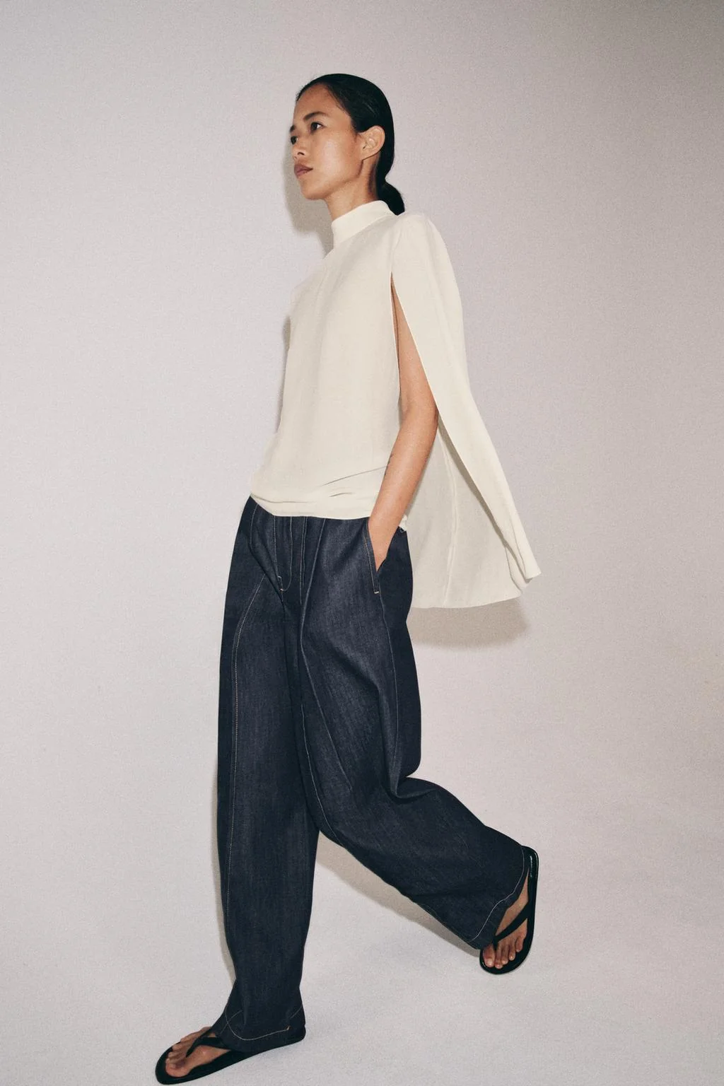 ZW COLLECTION Рубашка-пелерина с разрезами