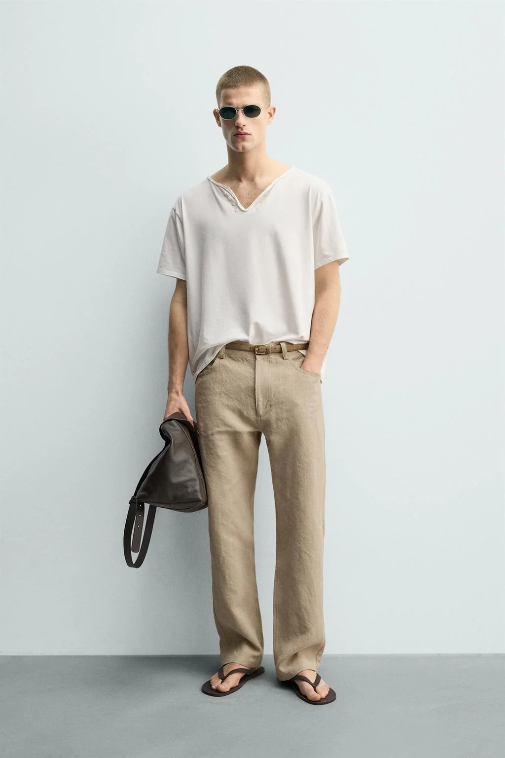 Нерегулярная футболка хенли — Хенли