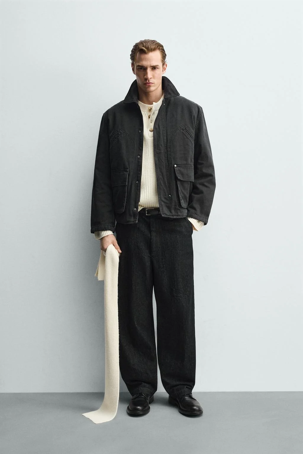 Куртка свободного кроя с эффектом потёртости и карманами — Jackets | Coats