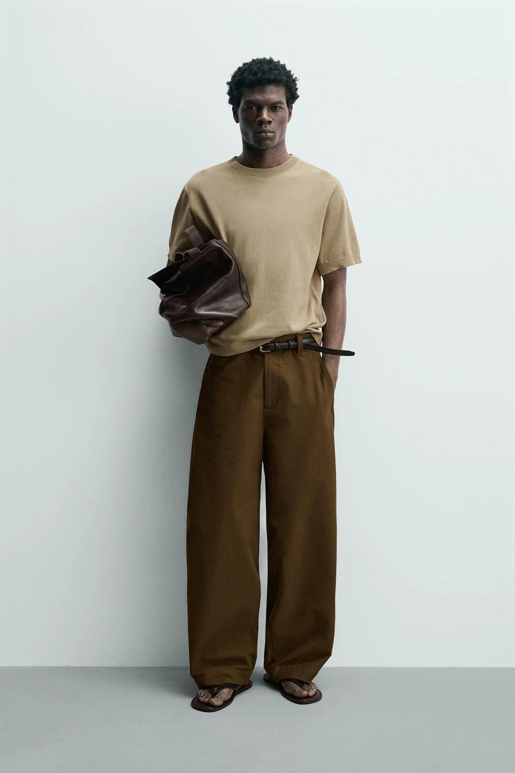 Лёгкая трикотажная хлопковая футболка — KNITWEAR