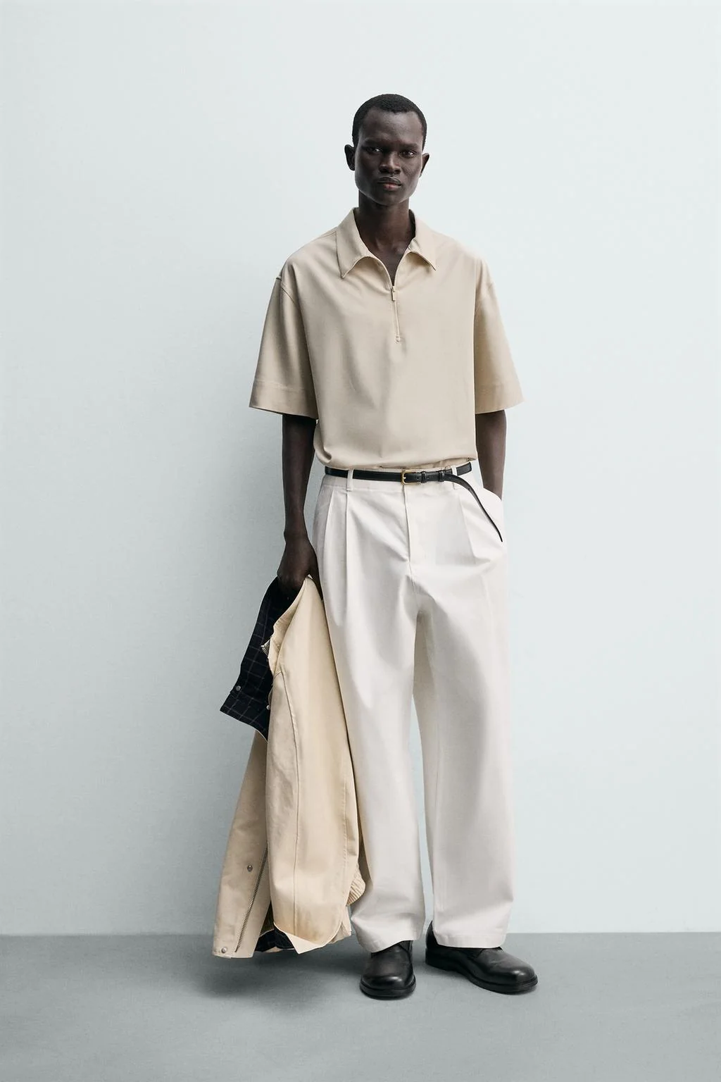 Техническое поло на молнии