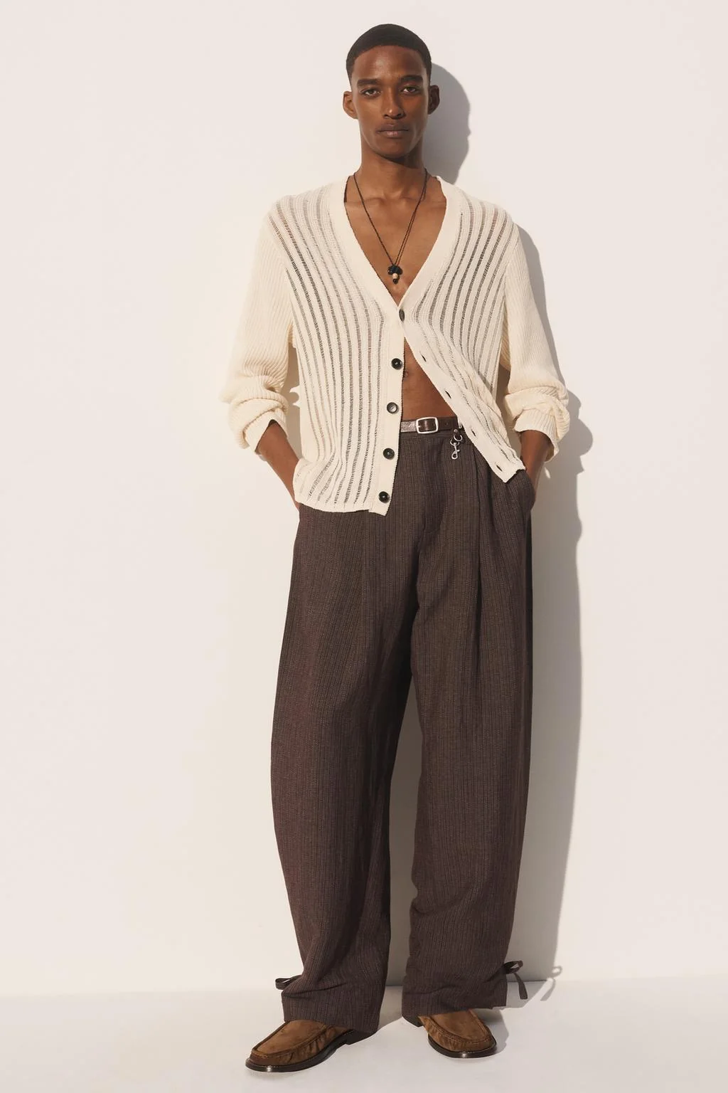 Кружевной текстурированный кардиган — Зара Студио Коллекция