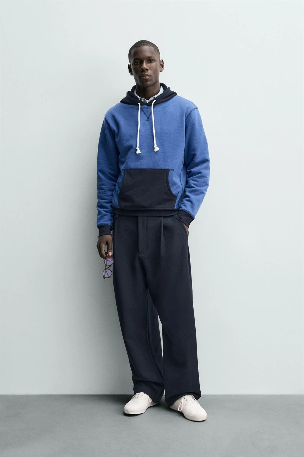 Худи вафельный с цветблоком