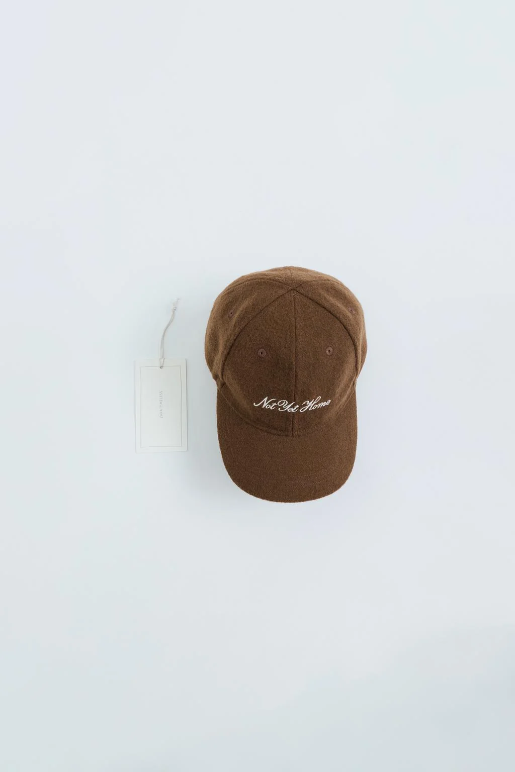 Zara Timeless - кепка с эффектом шерсти с вышитым текстом