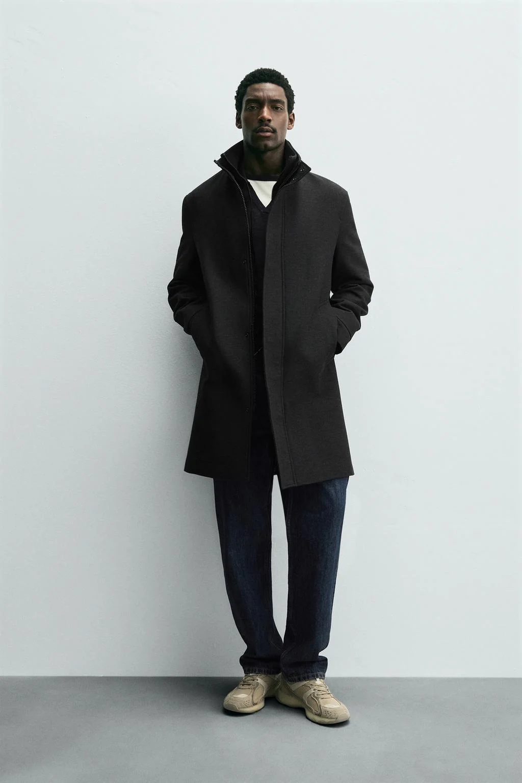 Пальто со съёмным воротником — Пальто