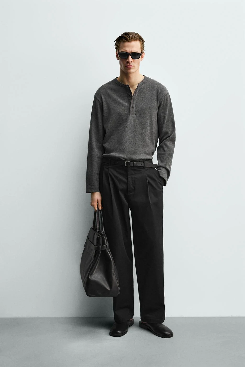 Рубчатая футболка хенли