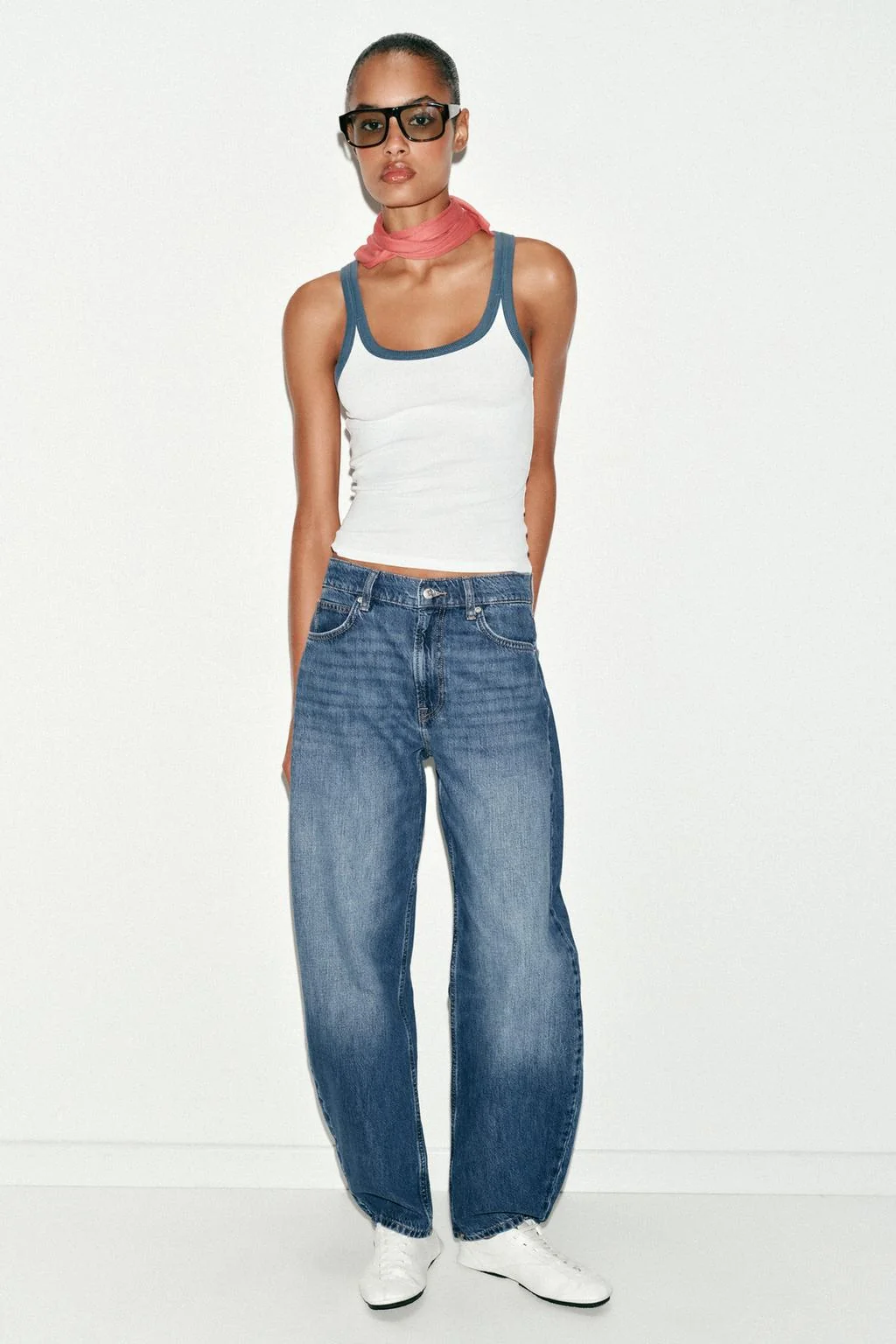 Топ без рукавов с рубчатым узором