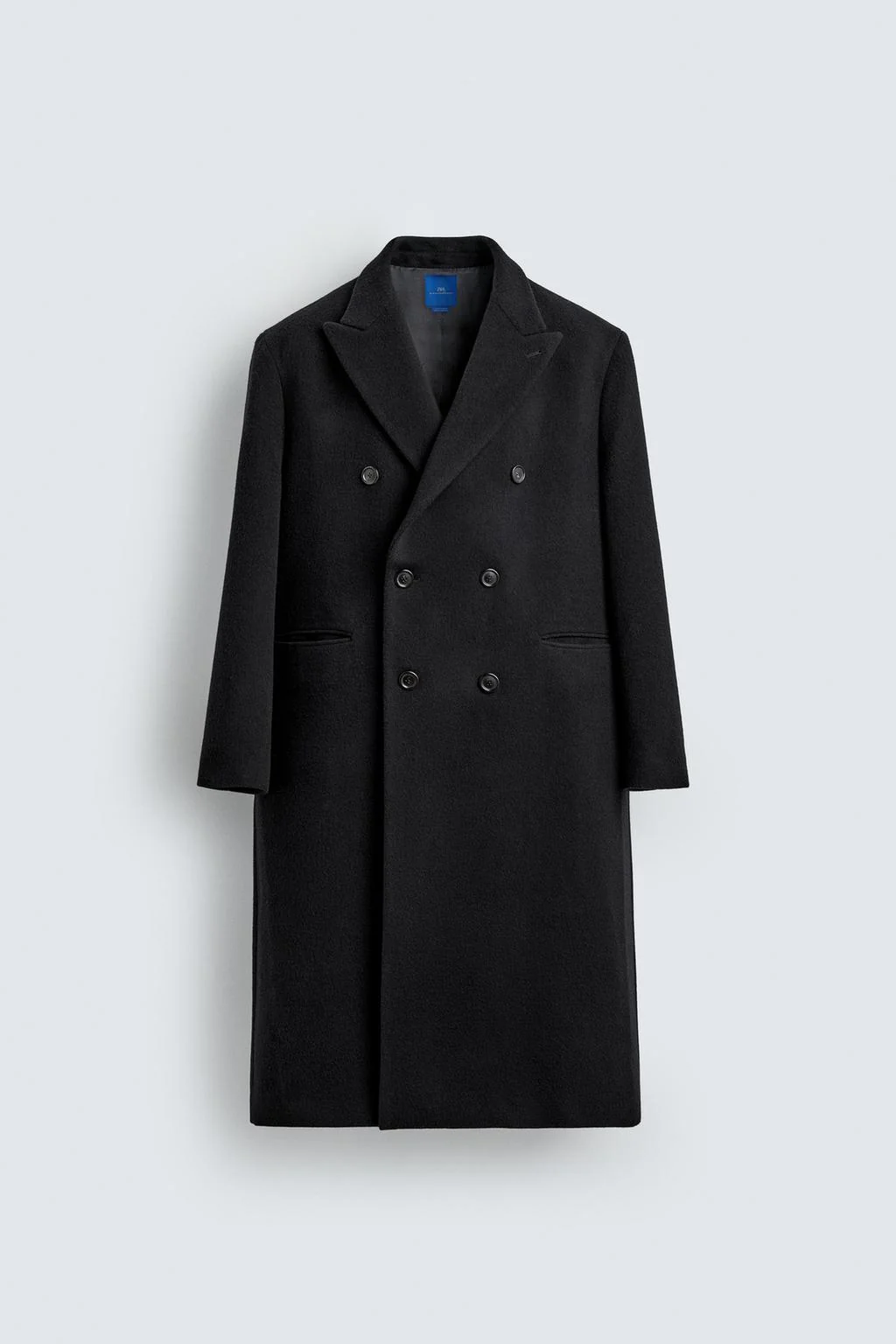 Двойнобортное пальто из смеси шерсти AARON LEVINE X ZARA