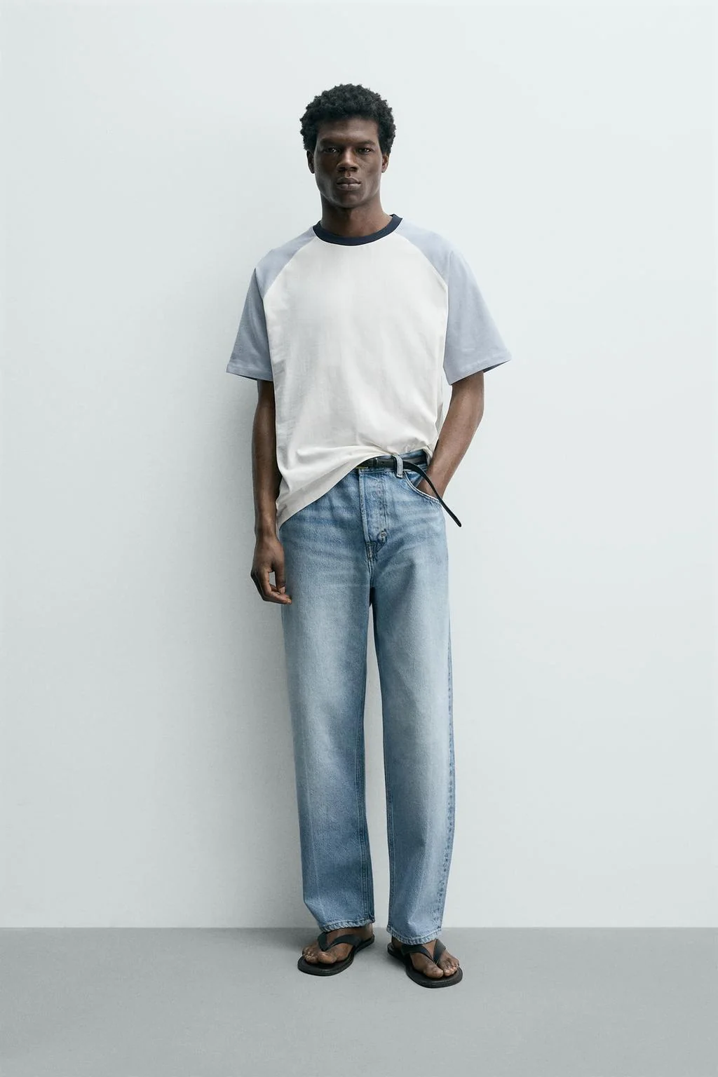 Футболка обычного кроя с цветблоком