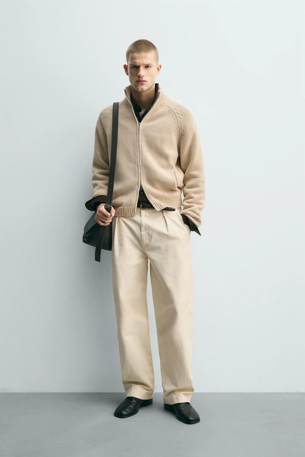 Текстурированный трикотажный кардиган с эффектом потёртости