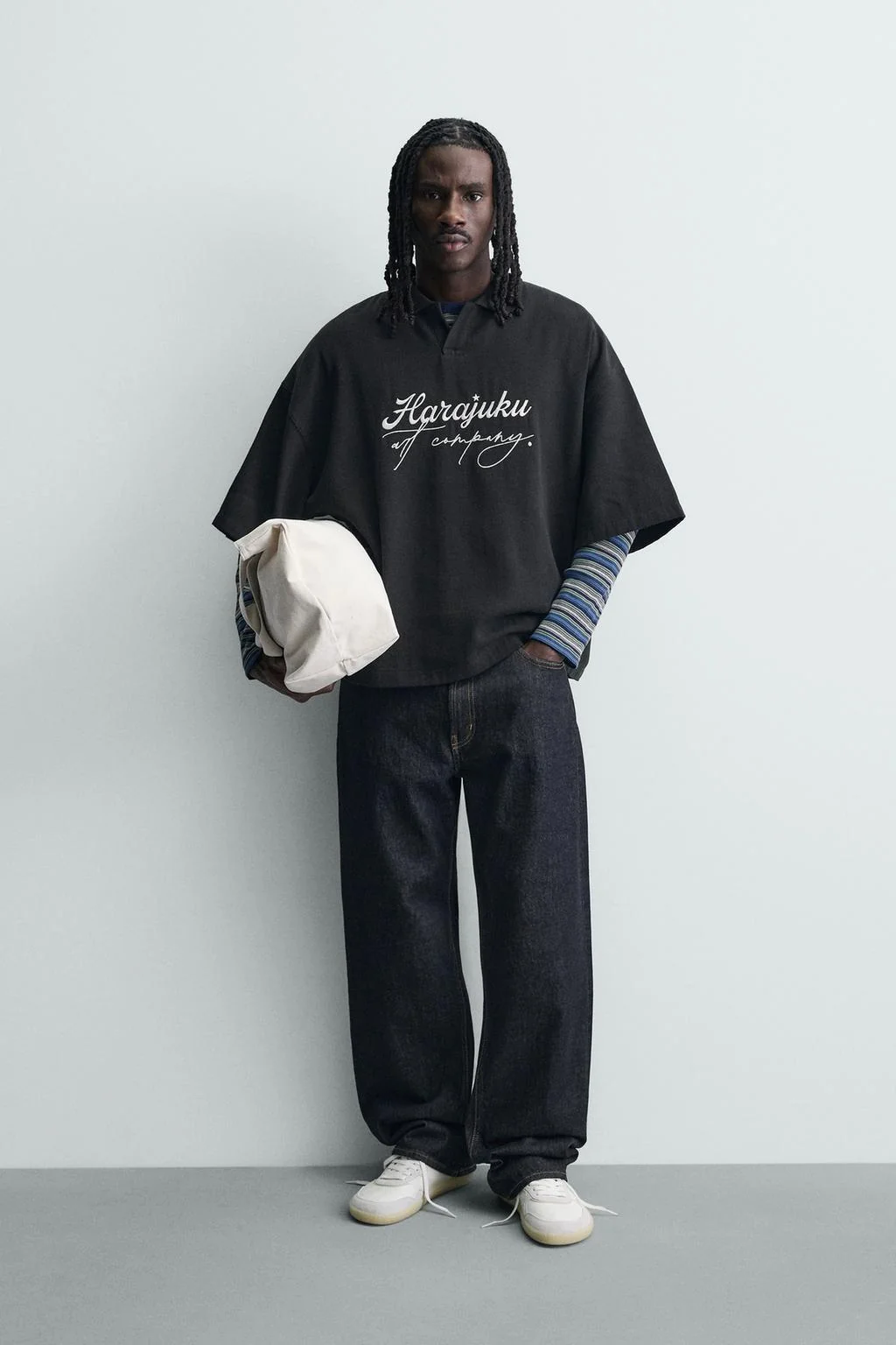 Текстурное поло с вышивкой — Поло