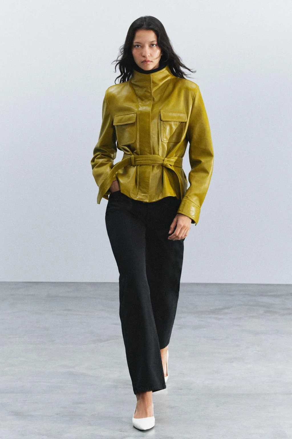 ZW COLLECTION кожаная куртка с поясом