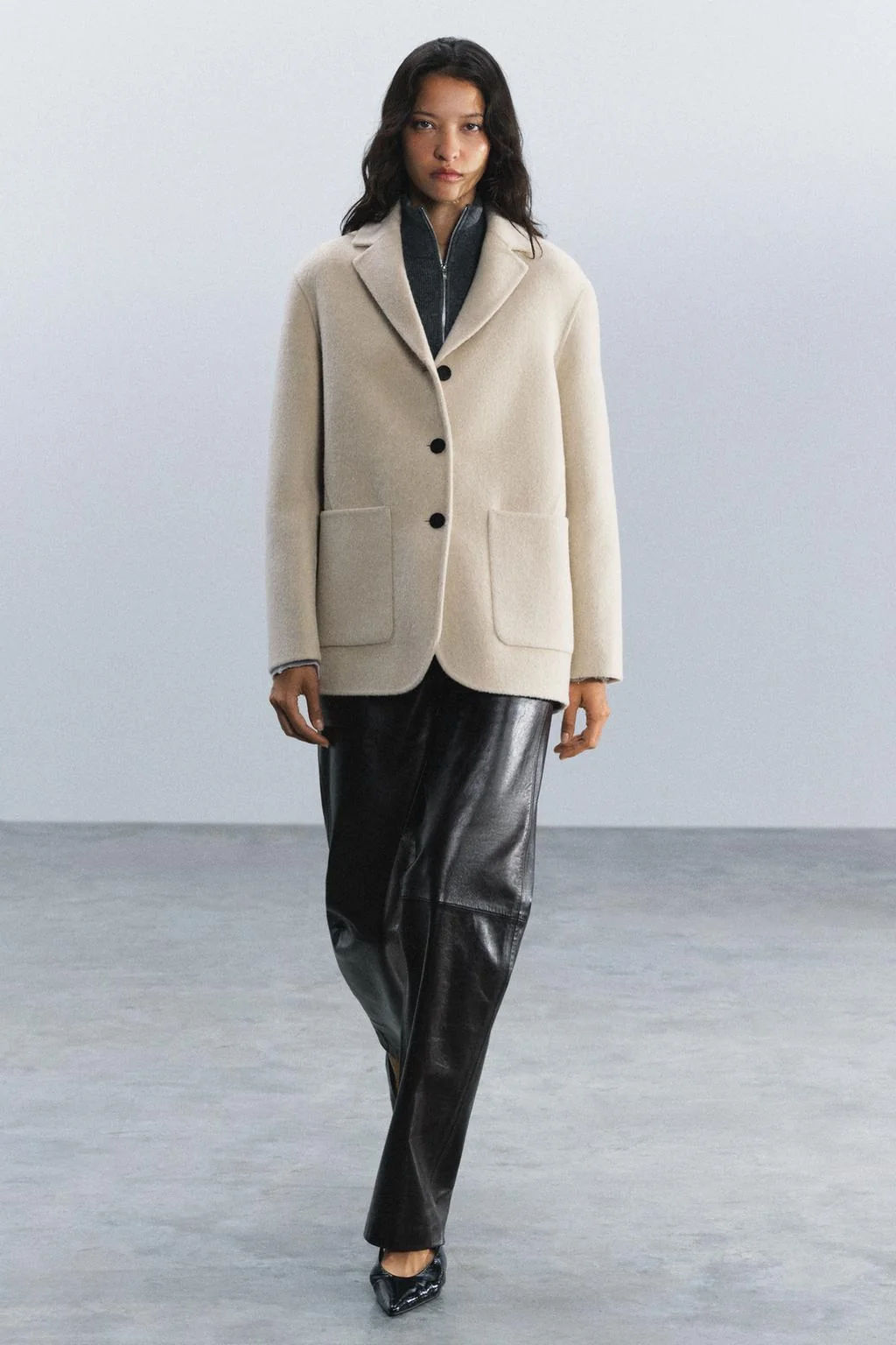 ZW COLLECTION короткое пальто из шерстяной смеси