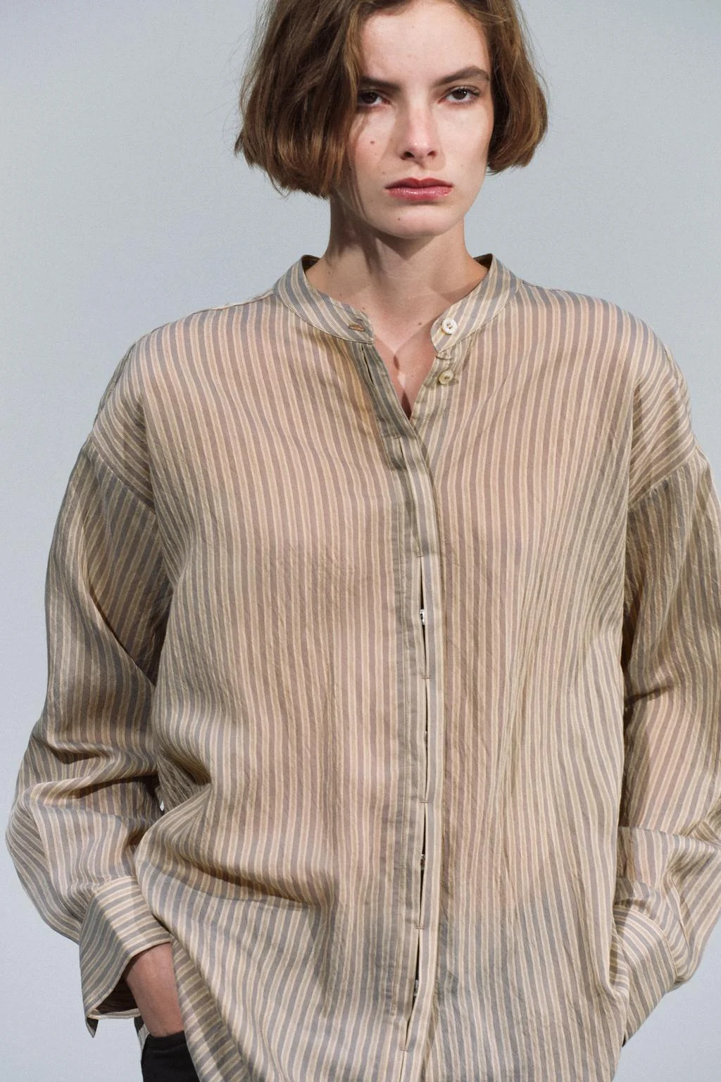 Полосатая рубашка ZW Collection