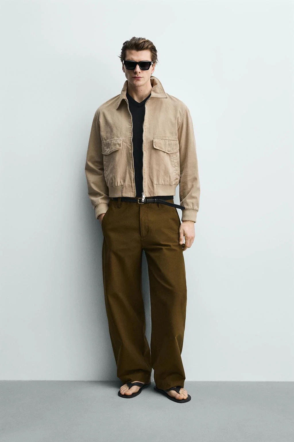Куртка из хлопка с эффектом потёртости обычного кроя — Jackets