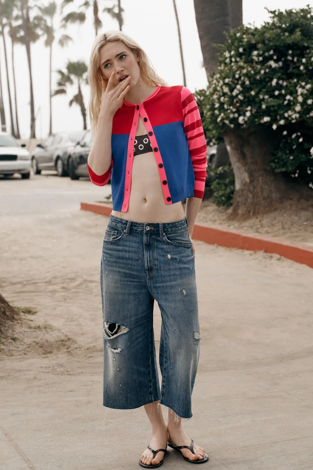 Контрастный кардиган