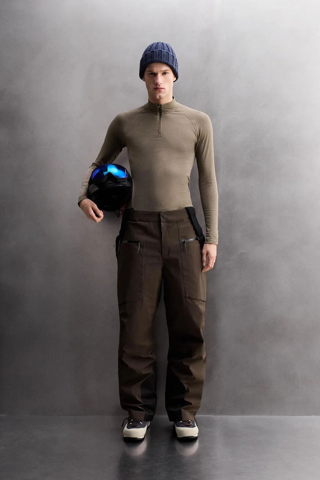 Футболка для лыжного спорта с четвертью молнии и компрессией — Спортивная одежда