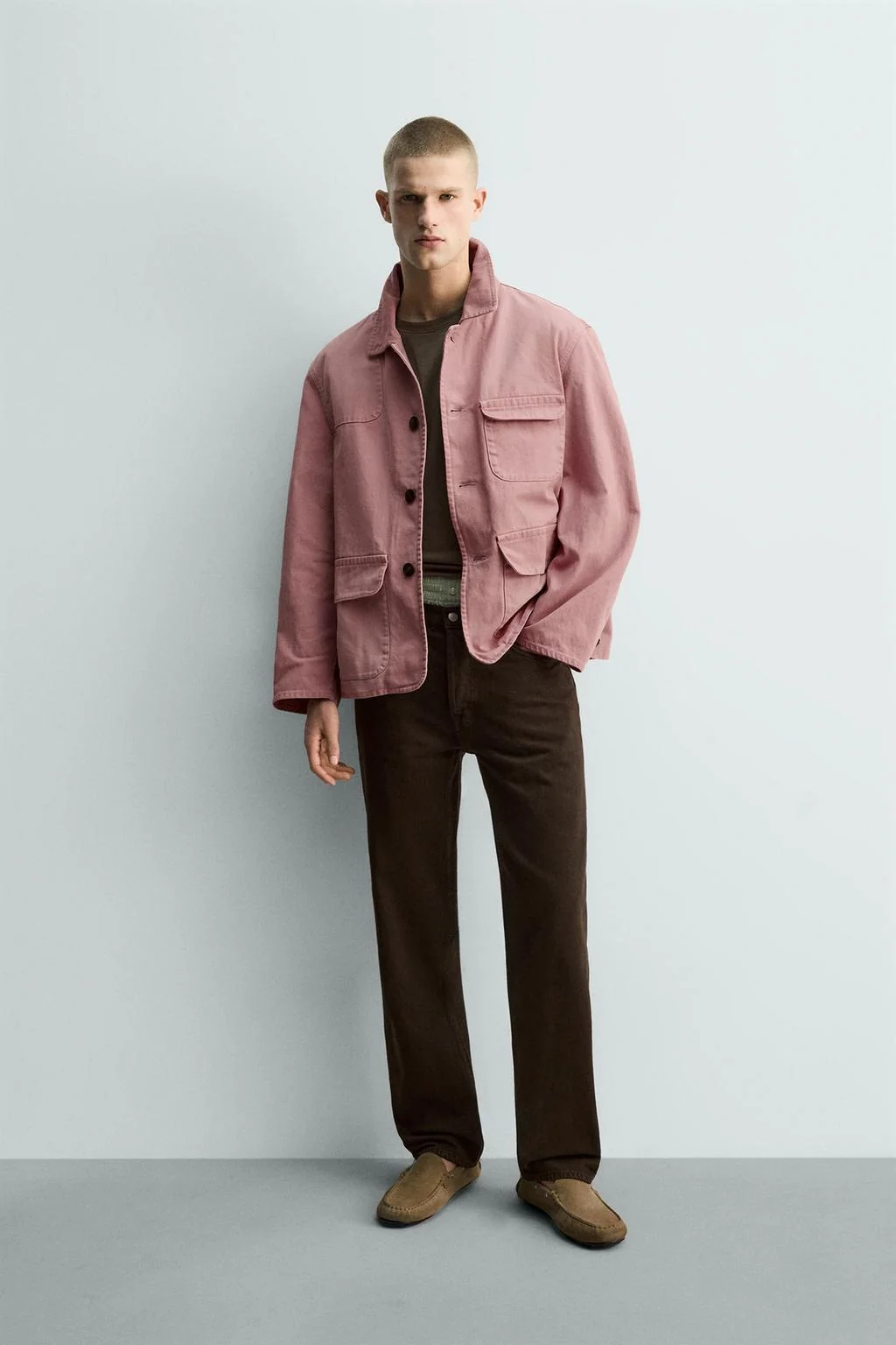 Куртка свободного кроя с эффектом потёртости