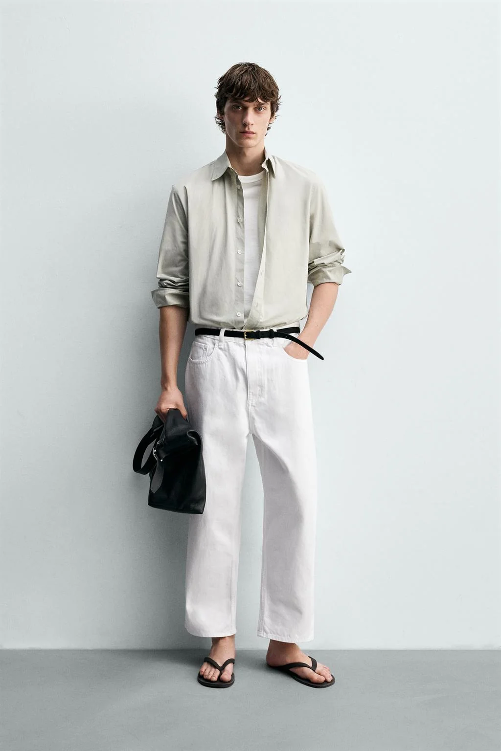 Джинсы с зауженной книзу широкой штаниной — С широкой штаниной