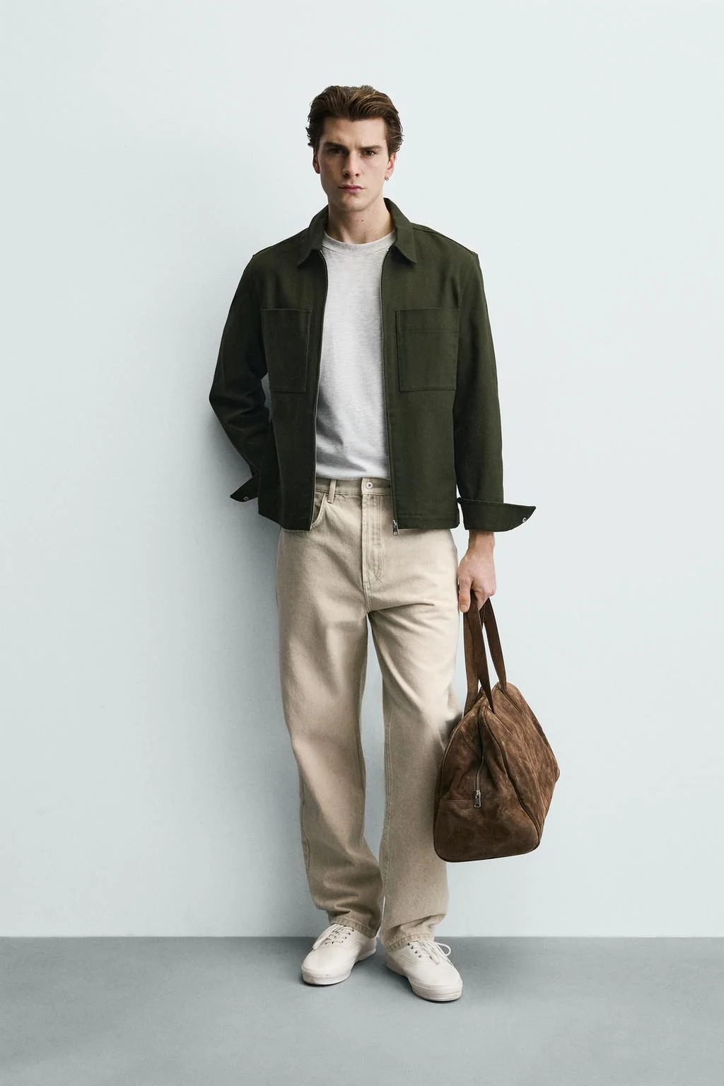 Джинсы прямого кроя до щиколотки