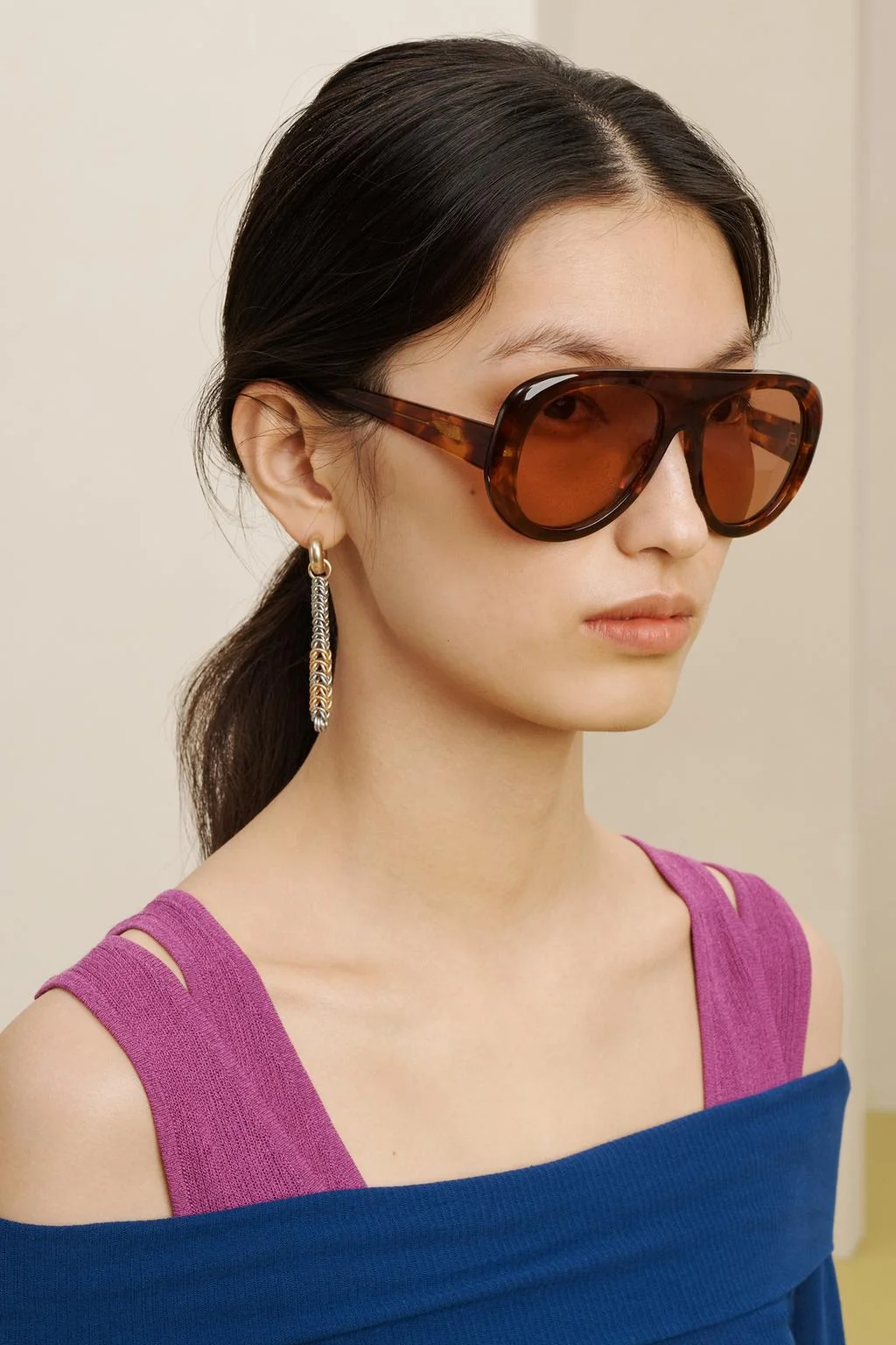 Серьги-кольца на цепочке — ZARA SRPLS