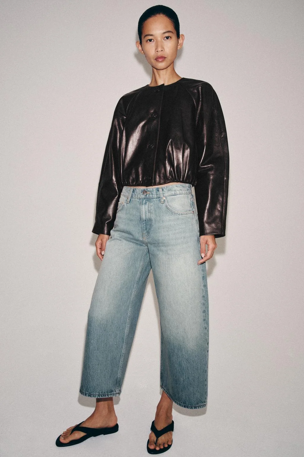 Джинсы-кулоты средней посадки ZW COLLECTION