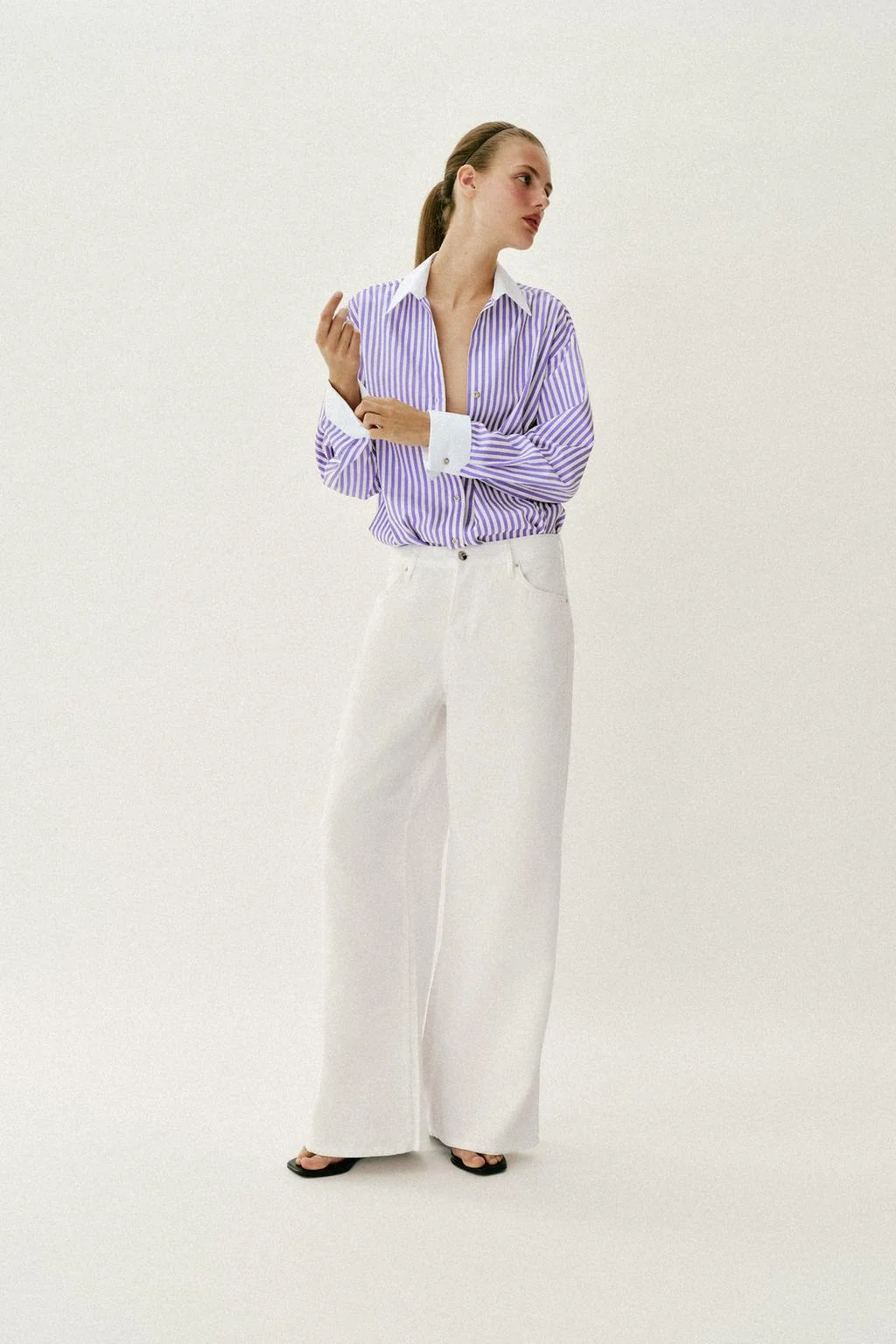 Полосатая рубашка из поплина — Рубашки