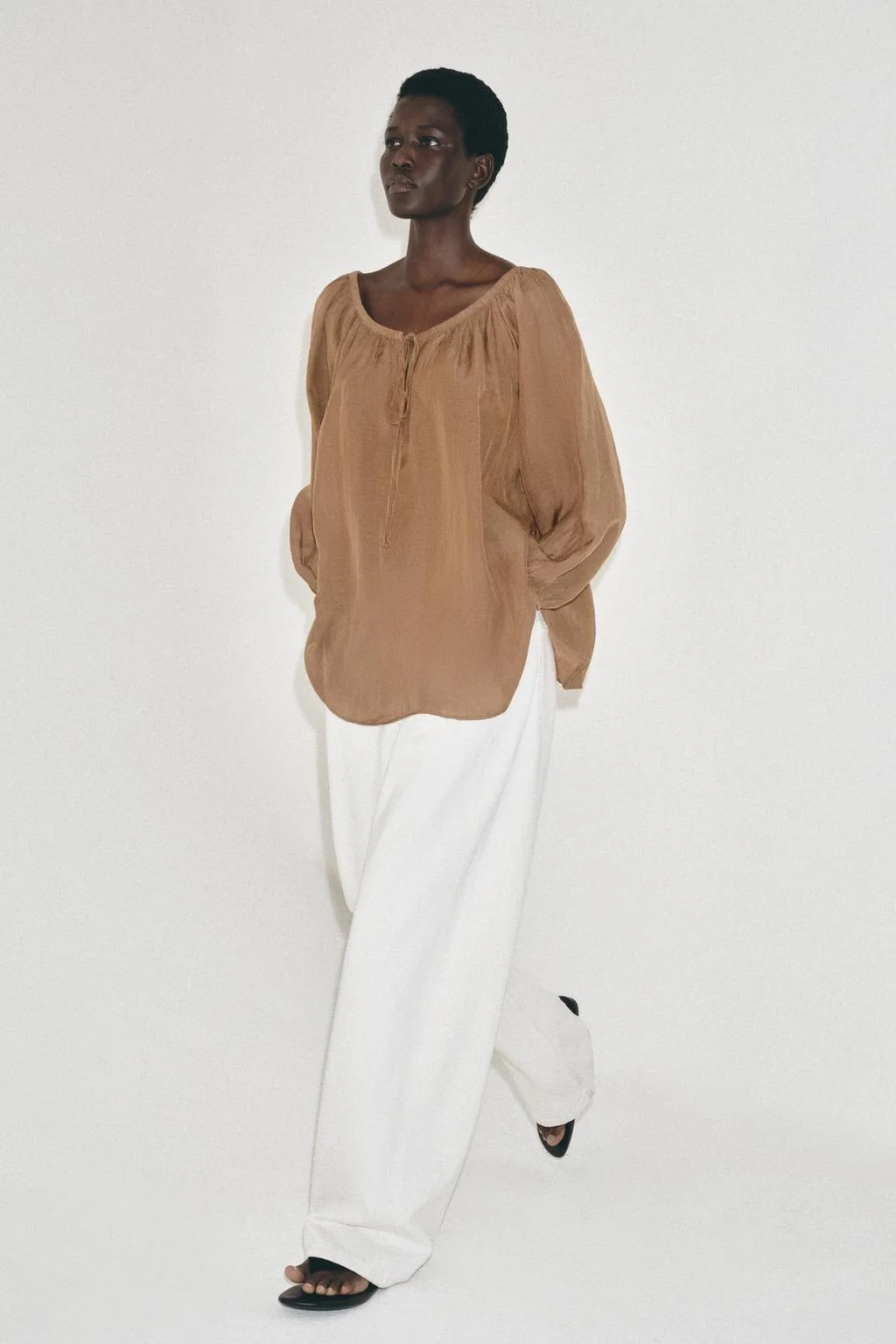 Блуза из смеси льна, коллекция ZW — Рубашки