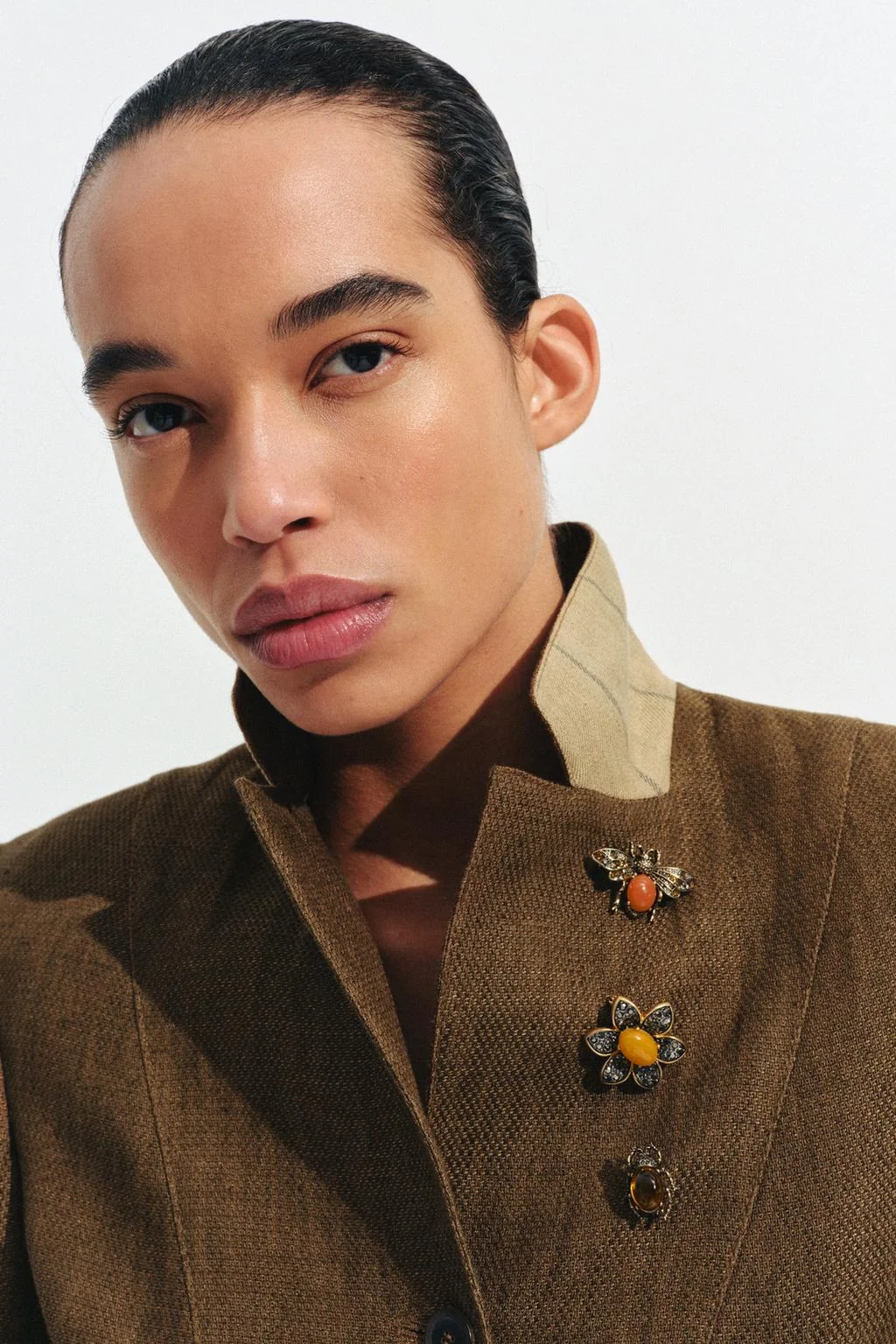 Набор из 3 металлических брошек с цветами и насекомыми — Аксессуары | ювелирные изделия