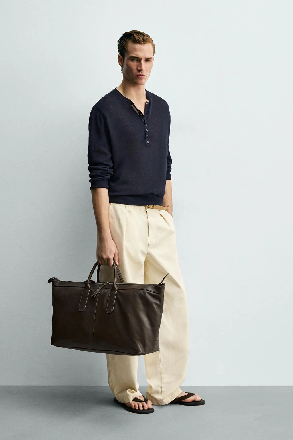 Кожаная сумка-тоут