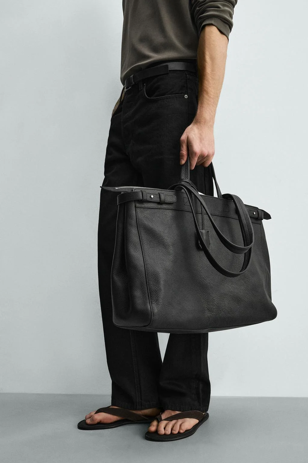 Кожаная сумка-тоут