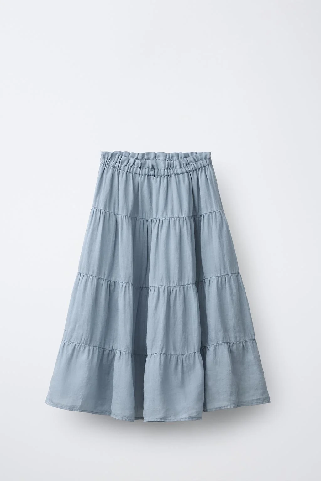 Миди-юбка из 100% рами с панелями — Коллекция