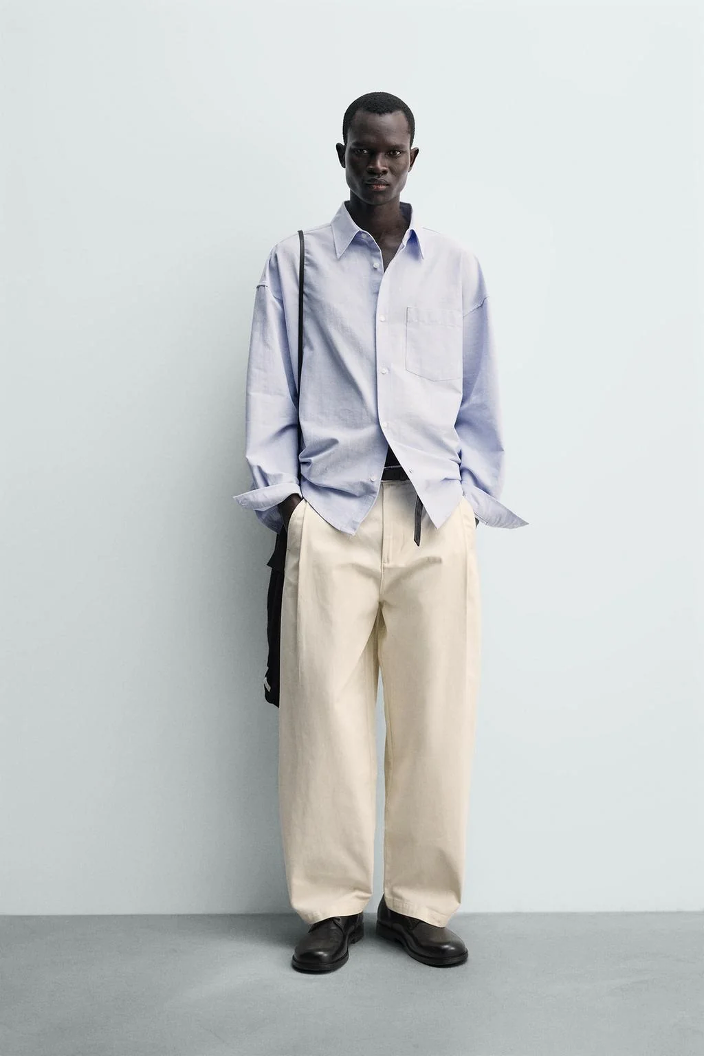 Брюки со складками с эффектом баллон