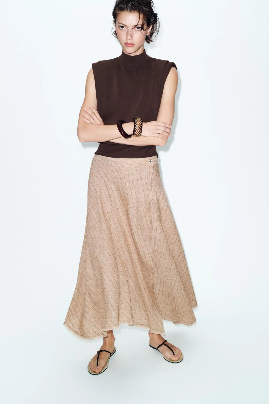 Топ с открытыми спиной из трикотажа