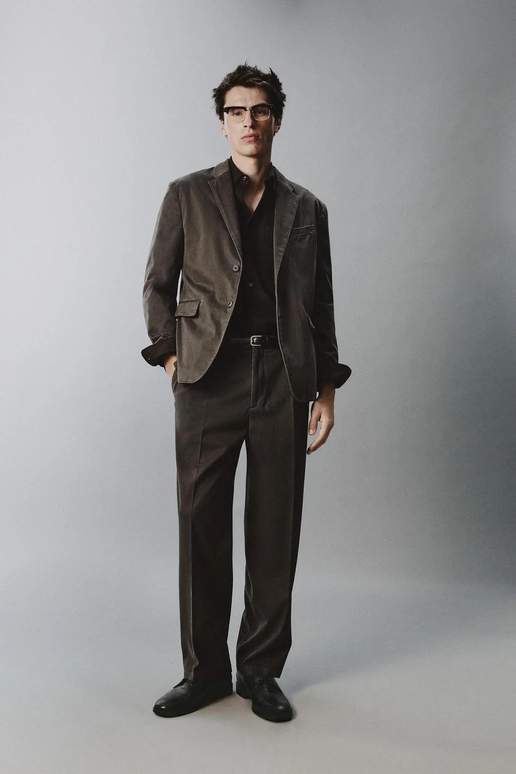 Пиджак для костюма с эффектом потёртости — Деловой стиль