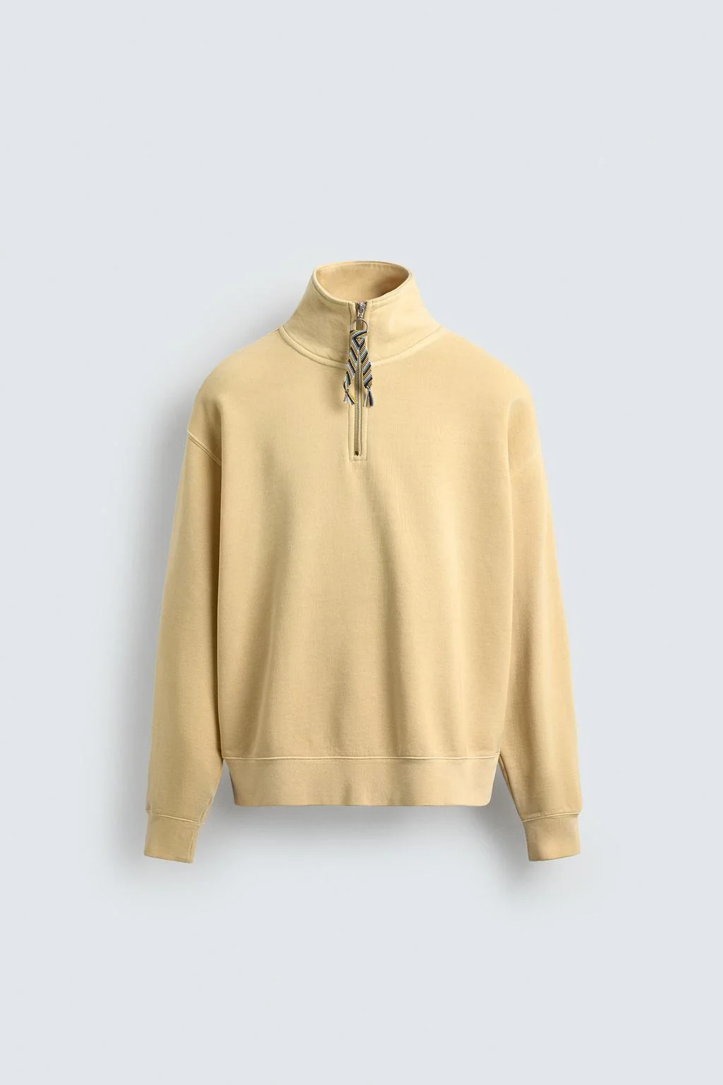 Свитшот AARON LEVINE X ZARA с четвертью застежки и деталями из ленты