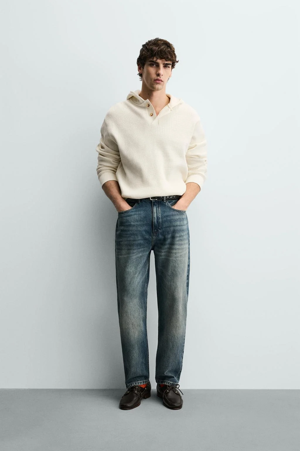 Худи из вафельного трикотажа — Худи