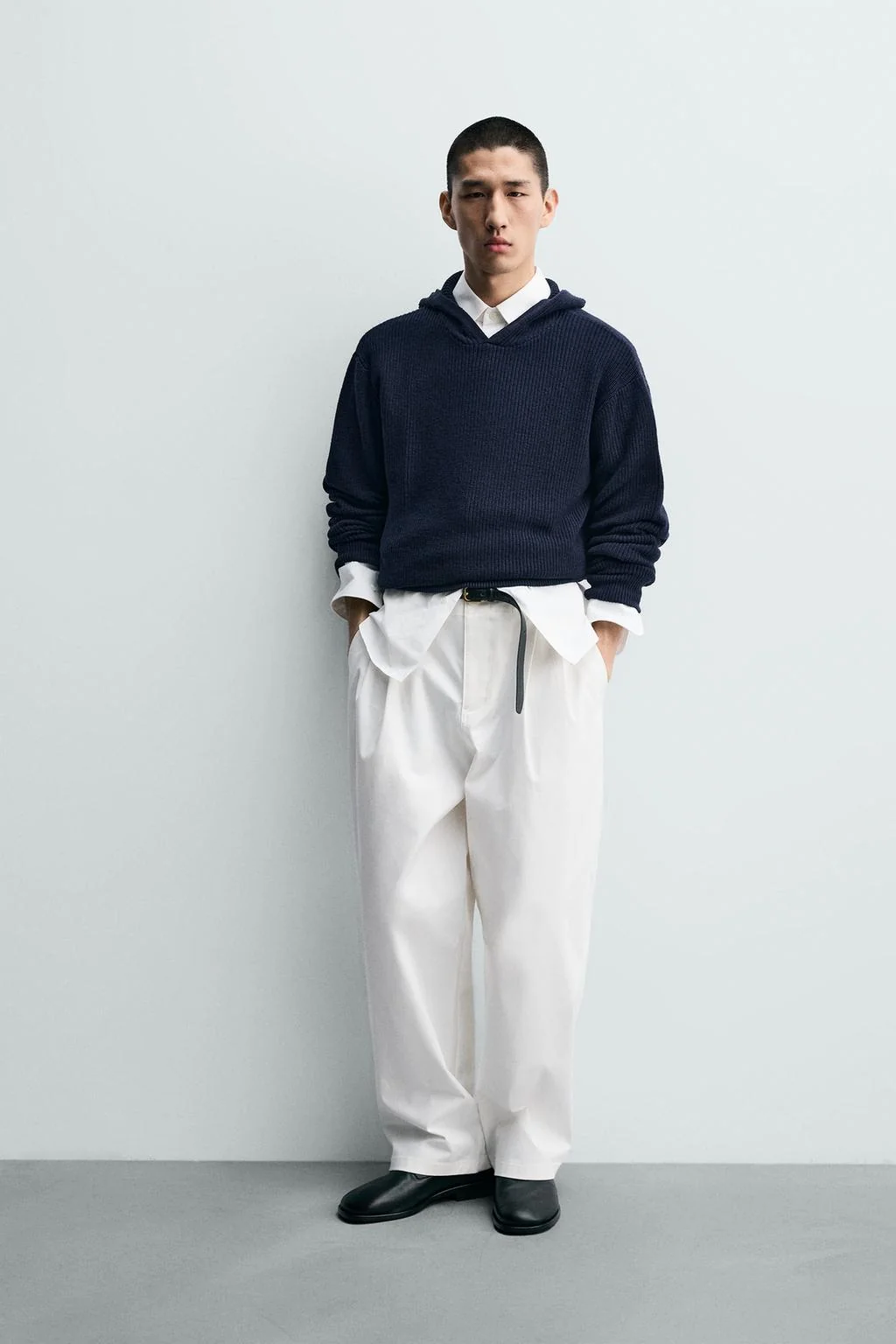 Худи-свитер из хлопка и шерсти — Худи