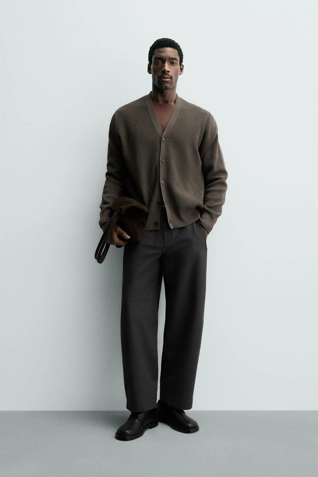 Хлопковый текстурированный кардиган