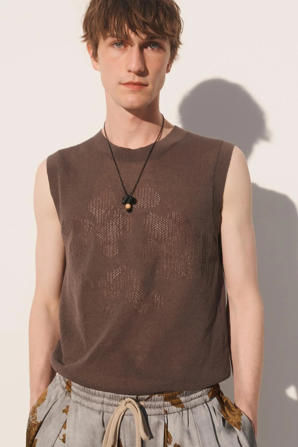 Жаккардовый цветочный трикотажный жилет — Зара Студио Коллекция